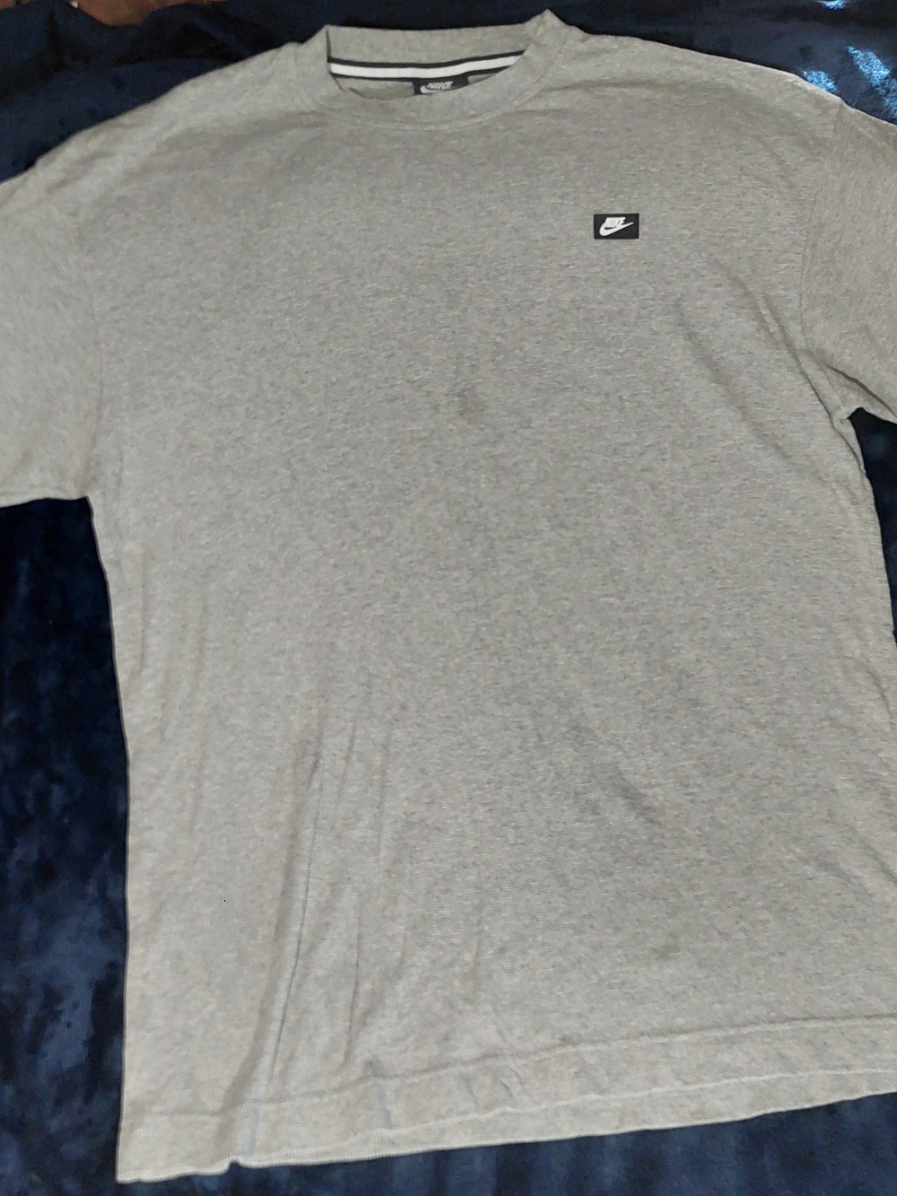 Nike Men's Gray Logo Crewneck T-Shirt Size L